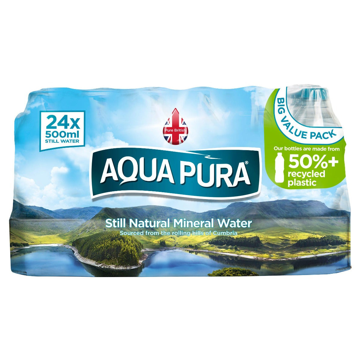 Aqua Pura Still Natural Mineral Water 24 x 500ml
